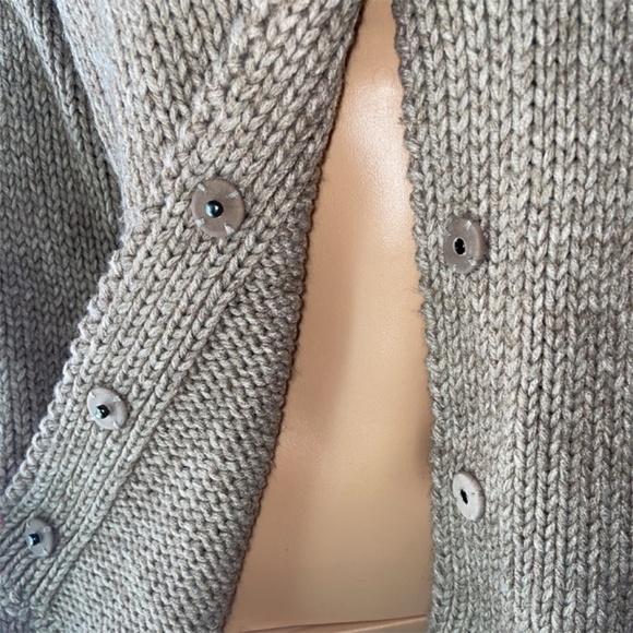 J. Jill Wool Blend  Beaded Cardigan Sweater Size Medium - Picture 6 of 6